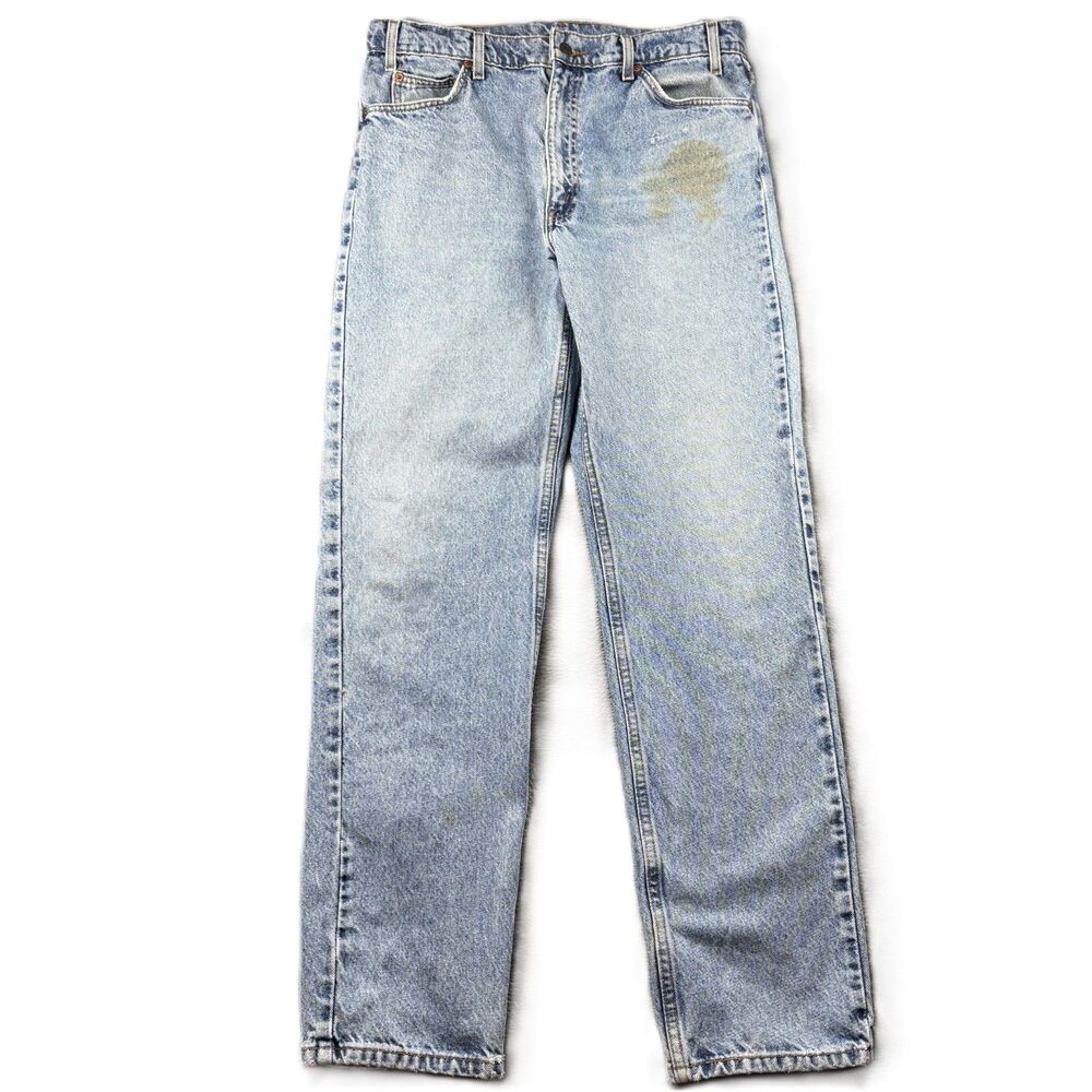 Levi's Men Vintage Jeans Thrashed Distressed 505 Regular Fit Straight 36x34 M224